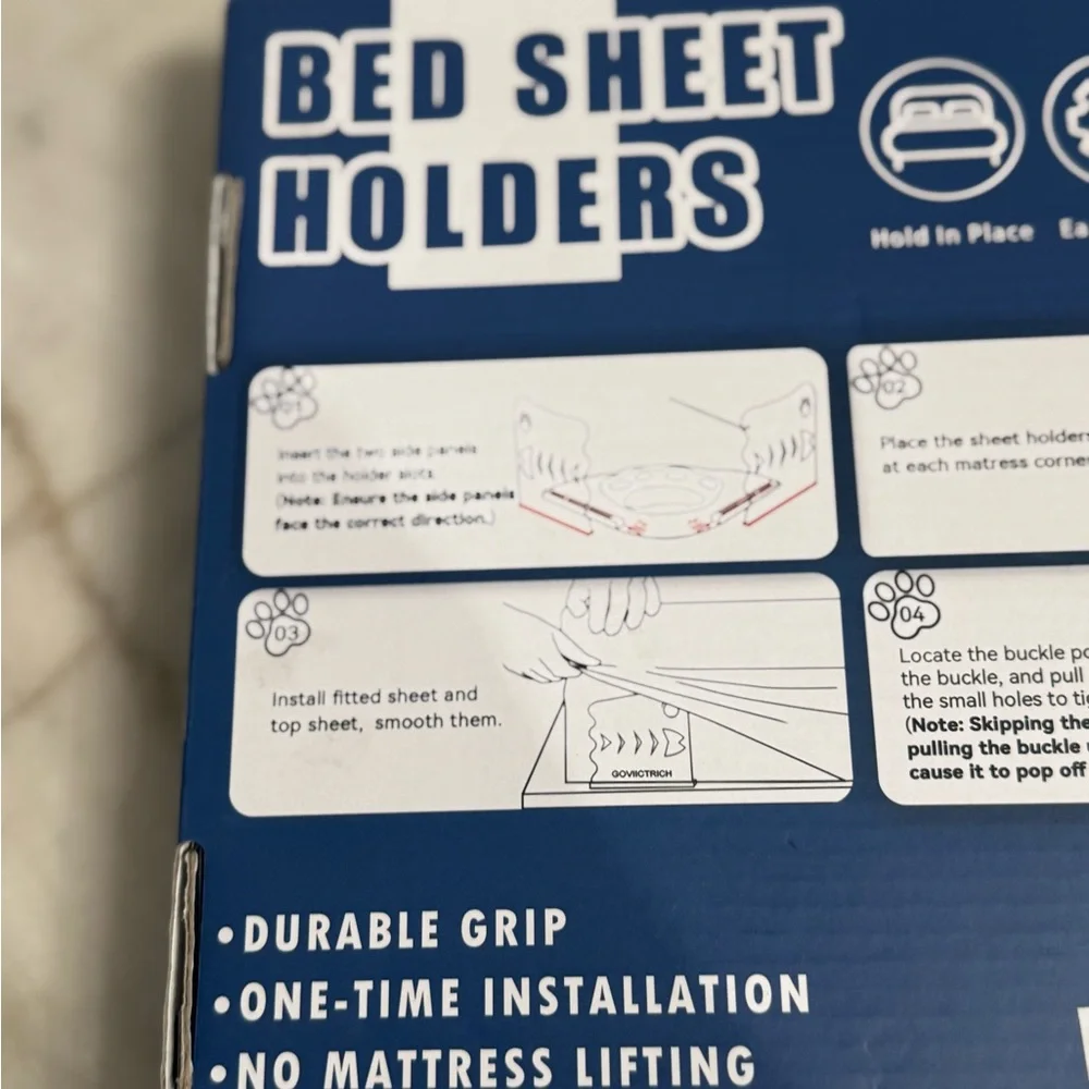 Blue Bed Sheet Holders